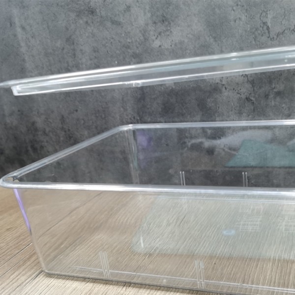 Bstsna Clear Snack Organizer for Pantry -Plastic Stackable Snack Storage Bins  w Lids and Handles Fridge Organizers and Storage w Dividers for Refrigerator,Bathroom,Food Storage