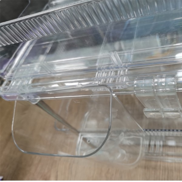 Bstsna 2 Tier Clear Pull Out Organizers and Storage-Under Sink Organizer with Cups and Hooks Multi-purpose bathroom organizer Slide-Out Drawer Storage Cabinet