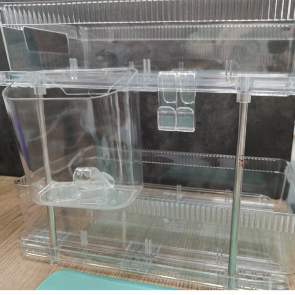 Bstsna 2 Tier Clear Pull Out Organizers and Storage-Under Sink Organizer with Cups and Hooks Multi-purpose bathroom organizer Slide-Out Drawer Storage Cabinet