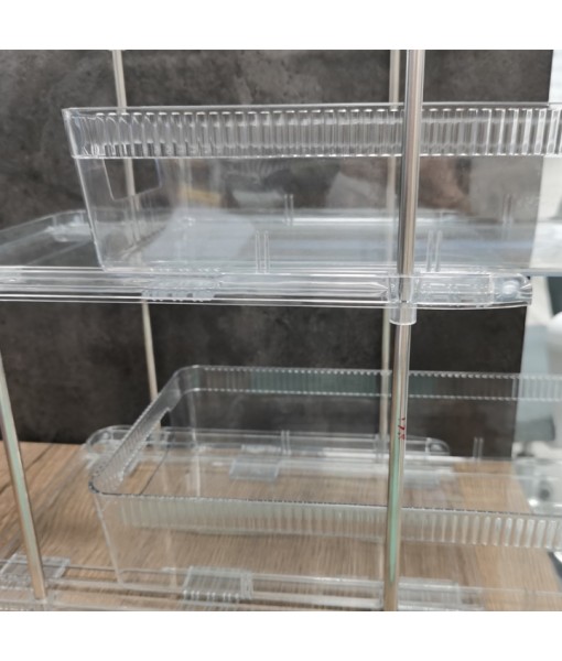 Bstsna  3 tier bathroom Organizers Countertop with 4 Hooks Multipurpose Organizer with Divided Under Sink Organizers and Storage 2 Pack