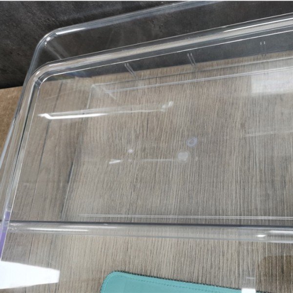 Bstsna Clear Snack Organizer for Pantry -Plastic Stackable Snack Storage Bins  w Lids and Handles Fridge Organizers and Storage w Dividers for Refrigerator,Bathroom,Food Storage